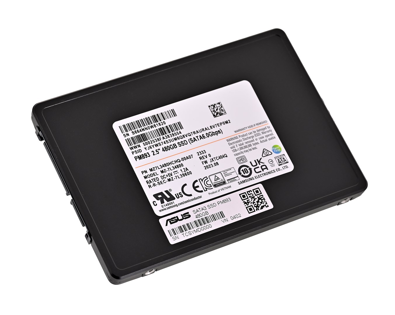 SSD Samsung PM893 480GB SATA 2.5" MZ7L3480HCHQ-00A07 (DWPD 1)