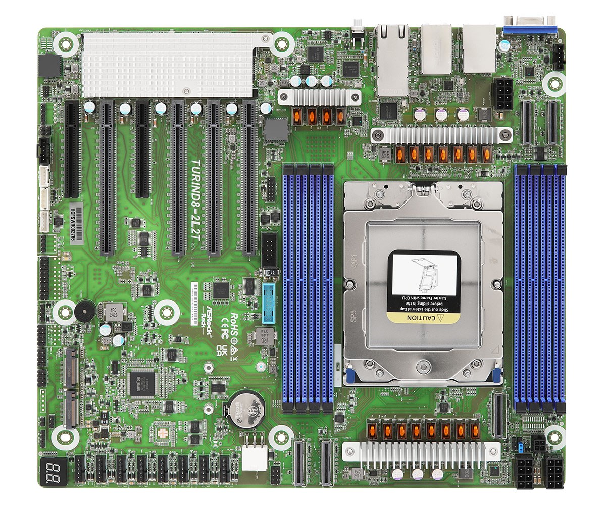 Asrock TURIND8-2L2T motherboard AMD SoC Socket SP5 CEB