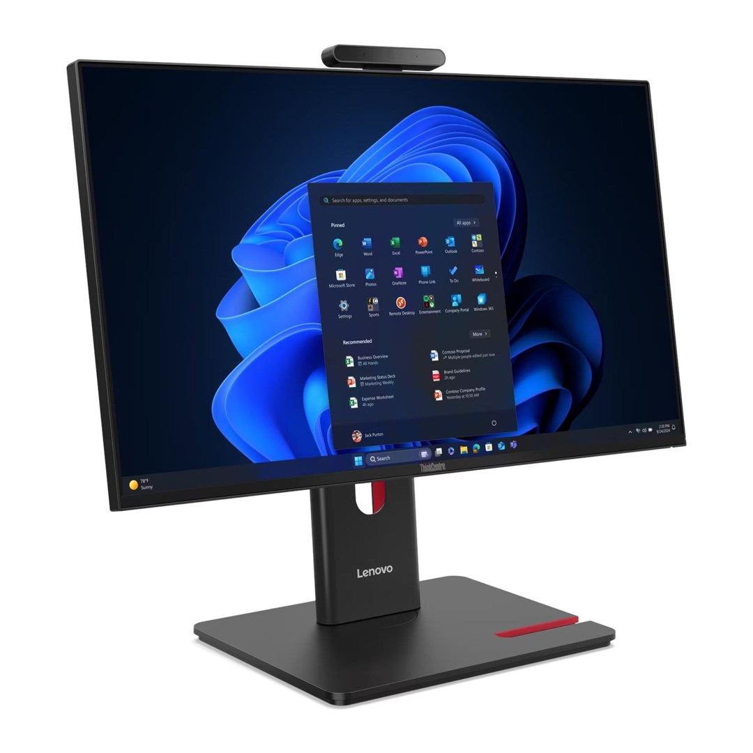 Lenovo ThinkCentre M70a G6 Ultra 7 All-in-One 265T 23.8" FHD IPS 120Hz 250 nits LBL AG 32GB DDR5 5600 1TB SSD Intel Graphics 5.0MP camera vPro Windows 11 Pro Black 3-year On-site warranty