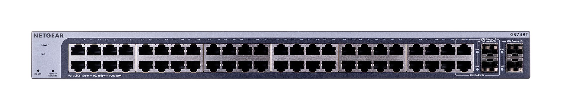 NETGEAR GS748Tv6 Managed L2/L3/L4 Gigabit Ethernet (10/100/1000) Black, Grey