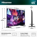 Hisense 65E7S PRO 65-inch 4K LED 144 Hz Smart TV, Black