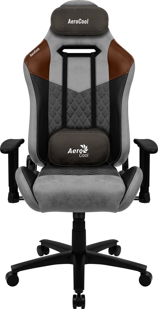 Aerocool DUKE AeroSuede Gaming Chair in Black, Brown and Grey