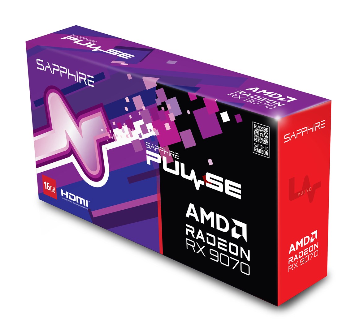 SAPPHIRE PULSE Radeon RX 9070 Graphics Card 16 GB Black