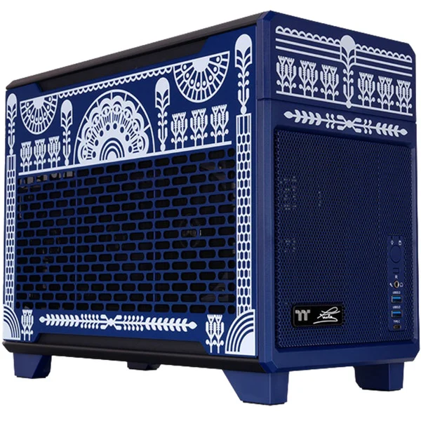 Thermaltake TR100 Koralie Edition Cobalt PC Case Blue / White