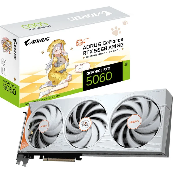 AORUS GeForce RTX 5060 AORUS ARI 8G Graphics card GV-N5060AORUS ARI-8GD