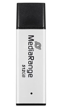 MediaRange High Performance USB-A Flash Drive 512 GB Black/Silver