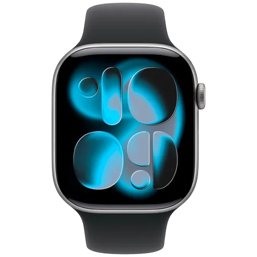 Apple Watch Series 11 46mm Grey (Black Rubber Strap S/M)