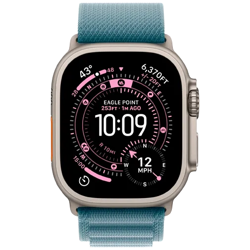 Apple Watch Ultra 3 49mm Titanium (Blue Nylon Strap L)