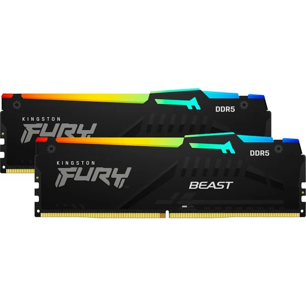 Kingston FURY Beast RGB KF552C40BBAK2-32 Memory 32GB DDR5-5200 2x16GB Black