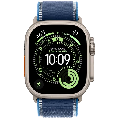 Apple Watch Ultra 3 49mm Titanium (Blue Fabric Strap M/L)