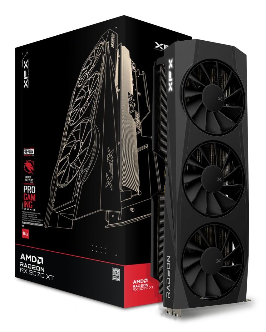 XFX Radeon RX 9070 XT Quicksilver Graphics Card 16 GB Black
