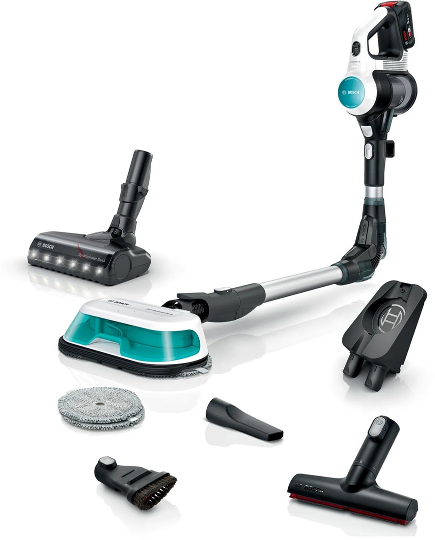 BOSCH Unlimited 7 ProHygienic Aqua BCS71HYG1 Cordless Vacuum Cleaner and Mop