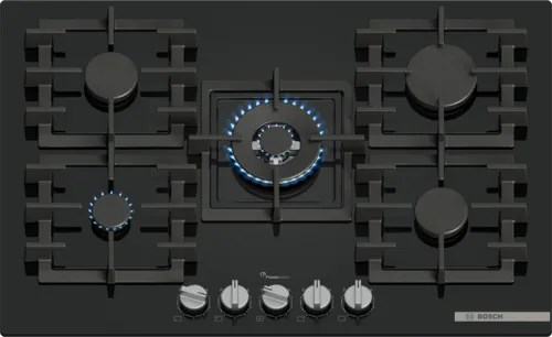 Bosch Serie 6 PPQ7A6I40 hob Black Built-in 75 cm Gas 5 zone(s)