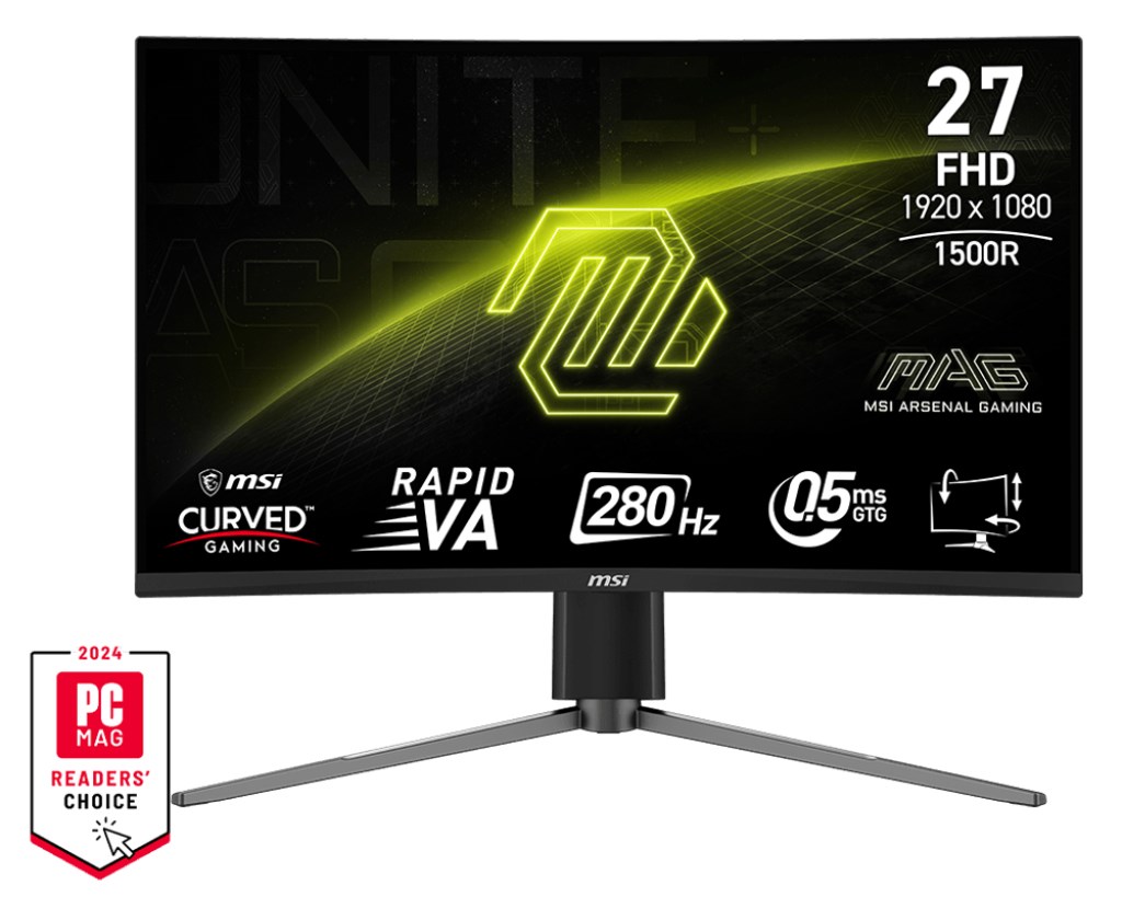 MSI MAG 276CPXF computer monitor 68.6 cm (27") pixels Full HD LCD Black