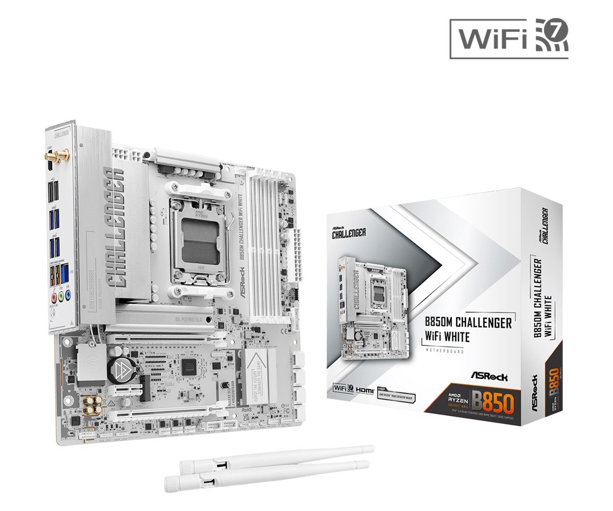 Asrock B850M CHALLENGER WIFI WHITE motherboard