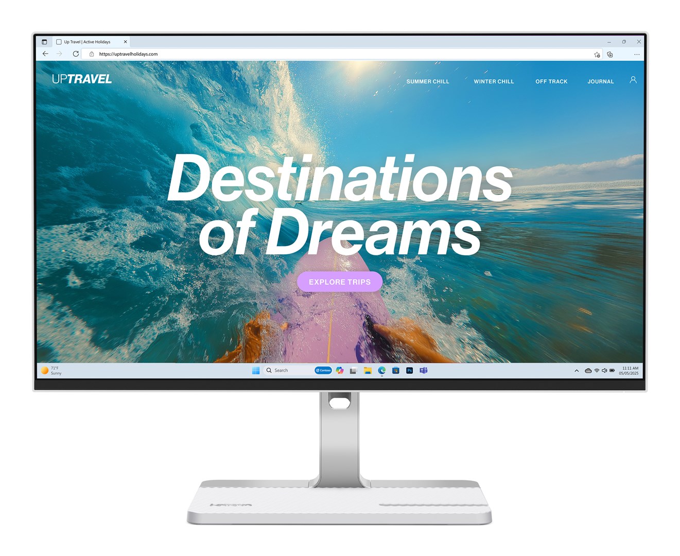 Lenovo L24D-4C Monitor Grey