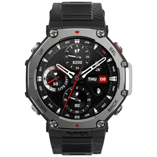 Amazfit T-Rex 3 Grey (Black Silicone Strap)