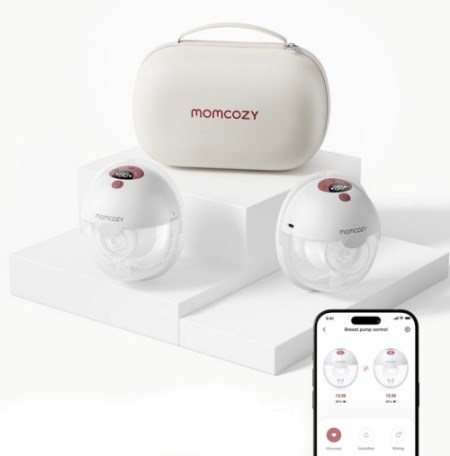 Momcozy M5 Smart Electric Breast Pump Double Set Red