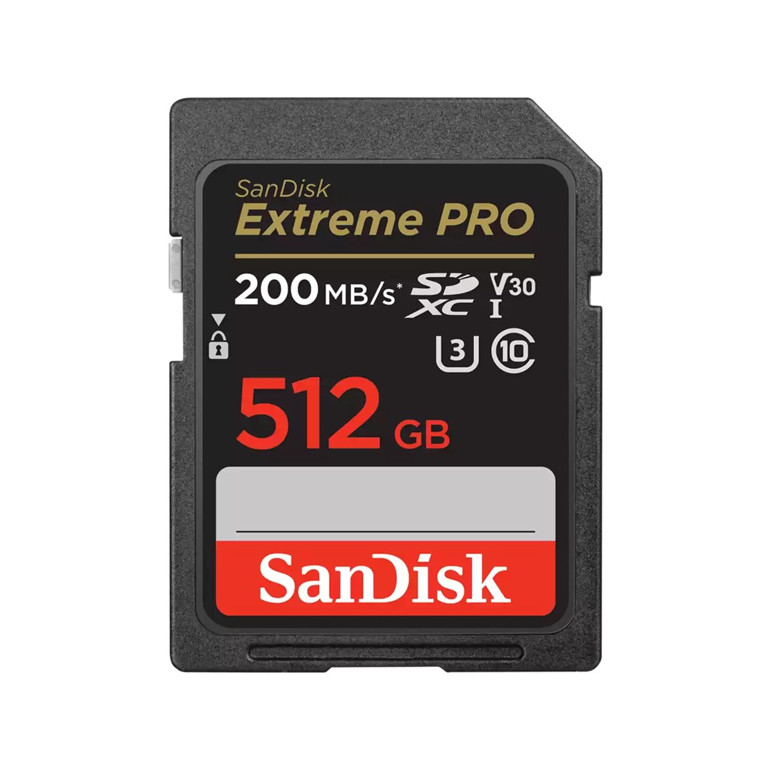 SanDisk Extreme PRO SDXC Card 512 GB Black