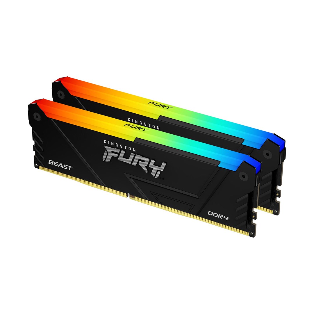 Kingston FURY Beast RGB KF436C18BB2AK2/32 Memory 32GB DDR4-3600 2x16GB Black
