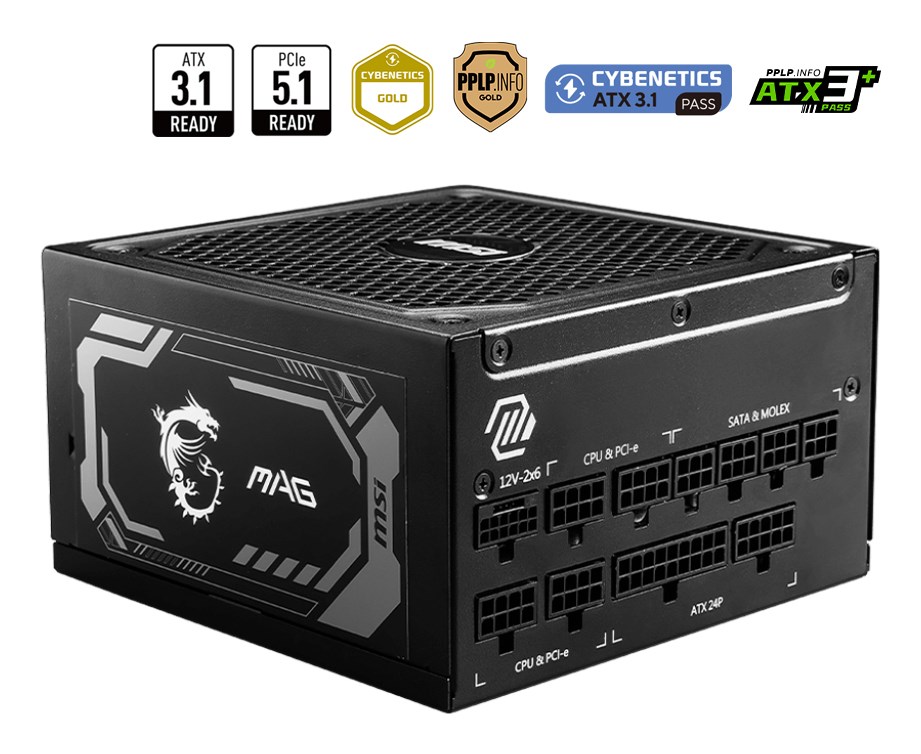 MSI MAG A1250GL Power Supply 1250 W Black