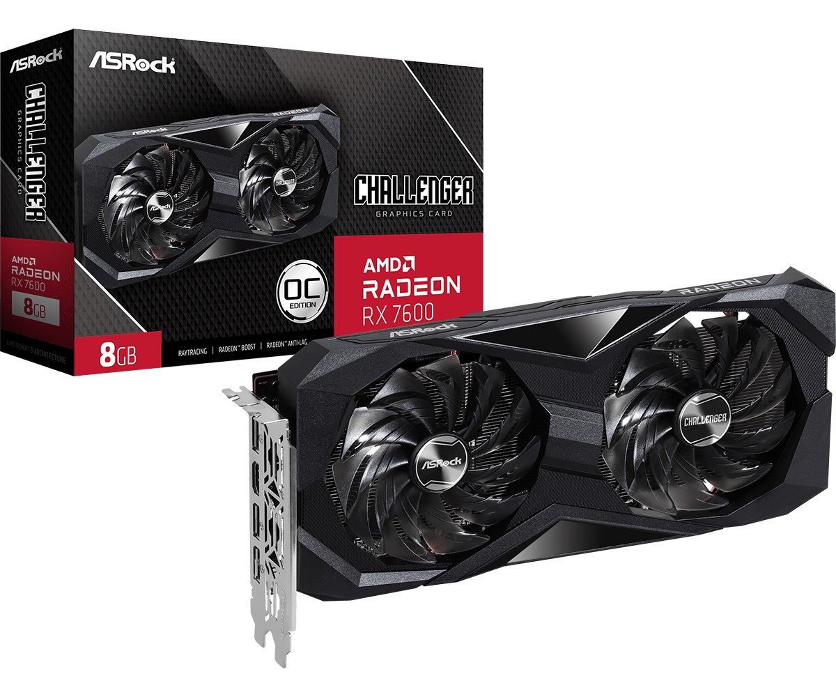 ASRock Radeon RX 7600 Challenger 8 GB OC Graphics Card