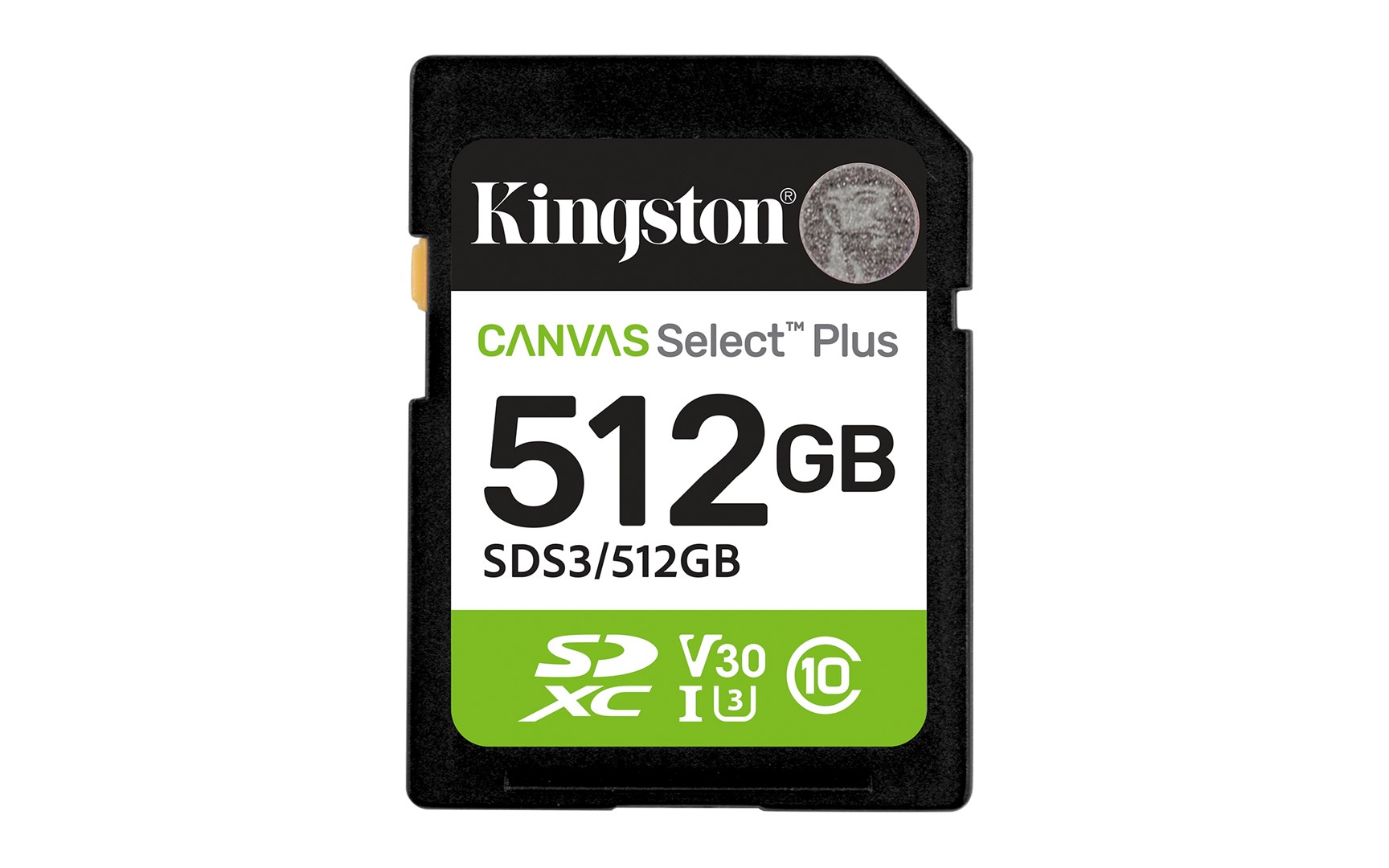 Kingston Canvas Select Plus 512 GB SDXC Memory card GB Plus SD