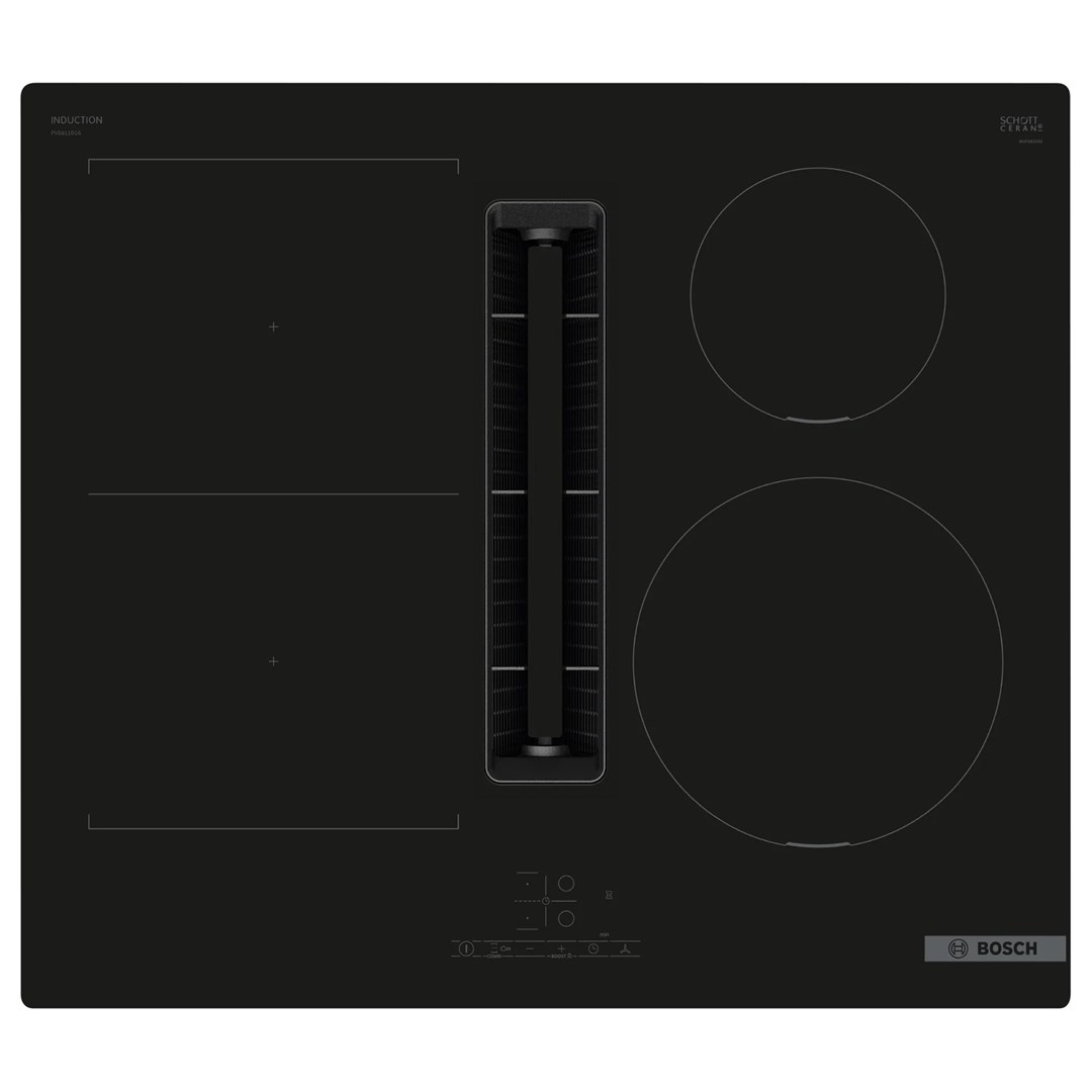 Bosch Serie 4 PVS611B16E 4-Zone Induction Hob, 59.2 cm, Black