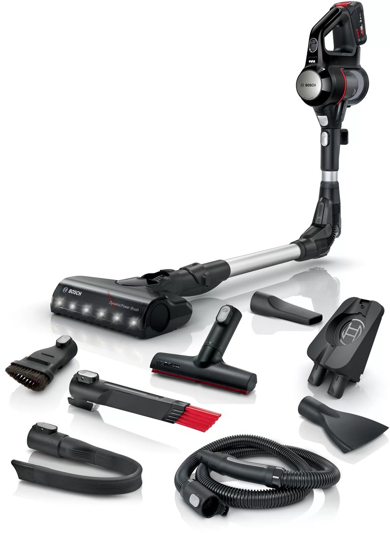 Bosch BCS711PET Stick vacuum Battery Dry Bagless 0.3 L Black, Red 3 Ah