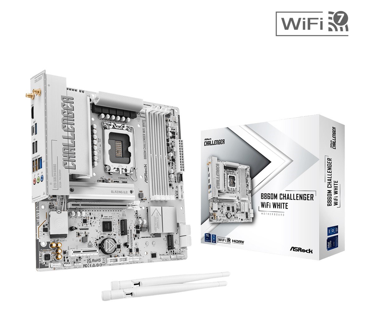 Asrock B860M CHALLENGER WIFI WHITE motherboard