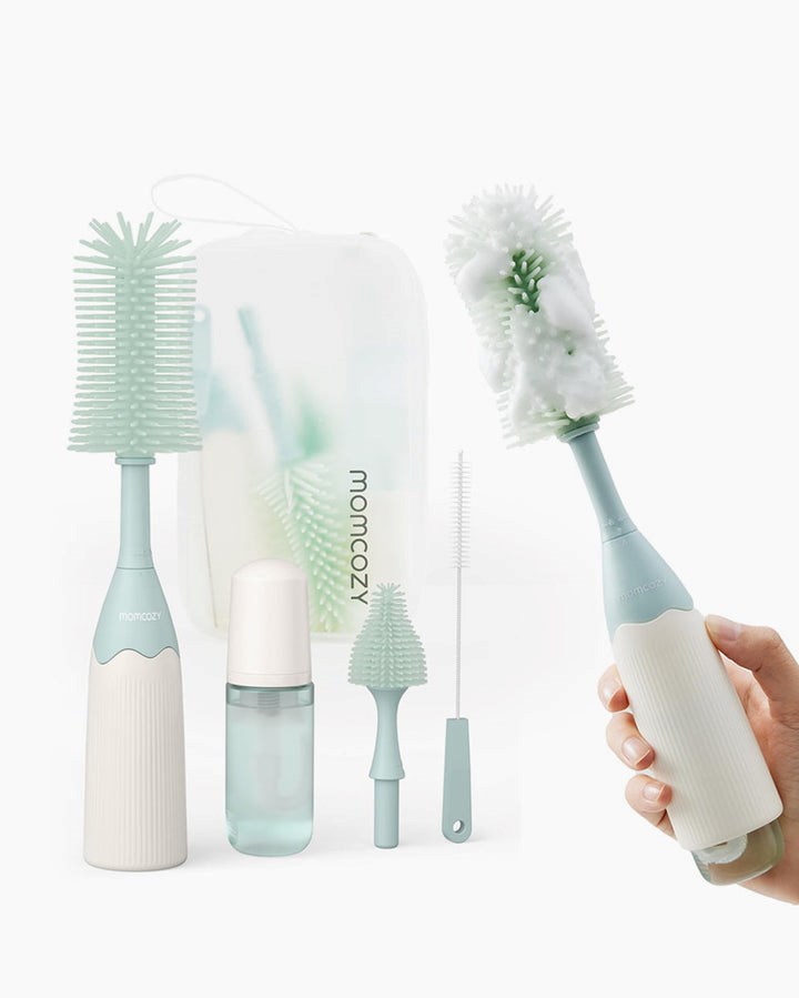 Momcozy LS002 Push-Press Bottle Brush Set, 6 Pieces