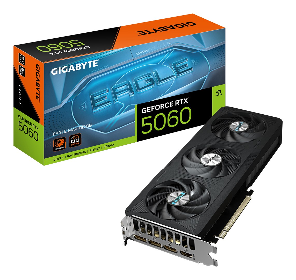 GIGABYTE GeForce RTX 5060 EAGLE MAX OC 8 GB Graphics Card Black
