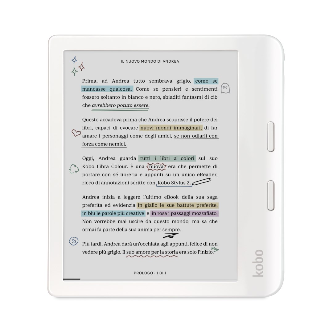 Rakuten Kobo Libra Colour e-book reader Touchscreen 32 GB Wi-Fi White N428-KU-WH-K-CK
