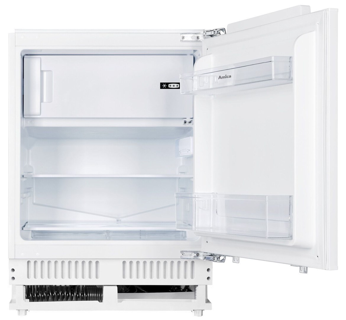 AMICA UM130.3i(E) 111-litre built-in under-counter fridge, White