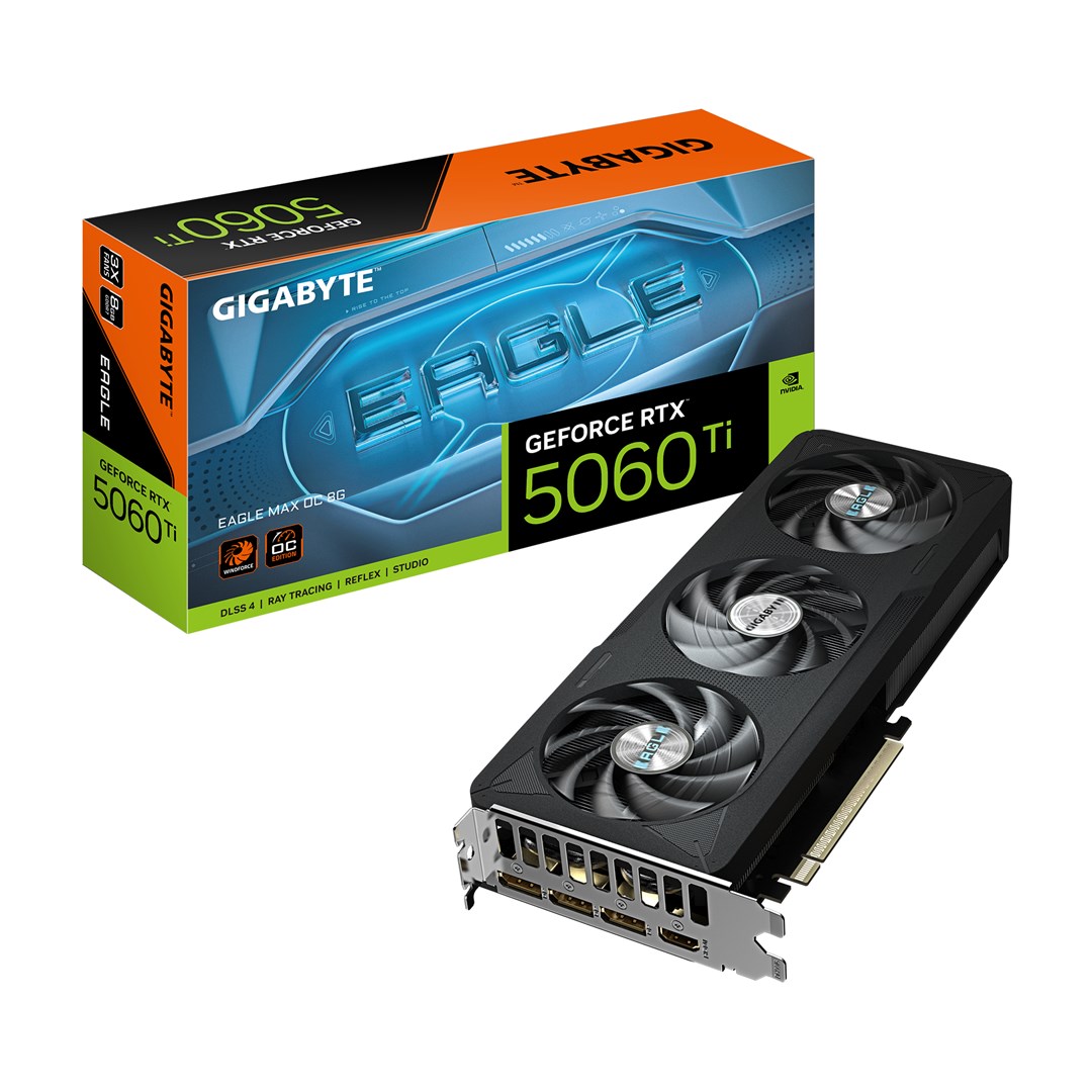 GIGABYTE GeForce RTX 5060 Ti EAGLE MAX OC 8G Graphics Card 8 GB Black