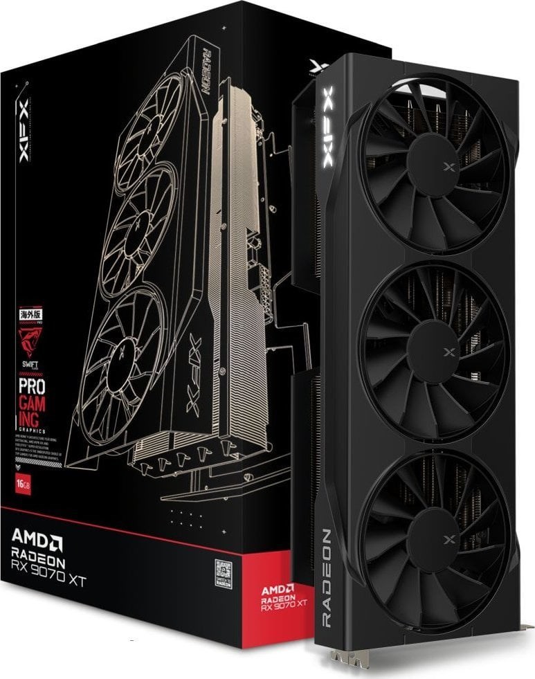 XFX Radeon RX 9070 XT Swift Graphics Card 16 GB Black