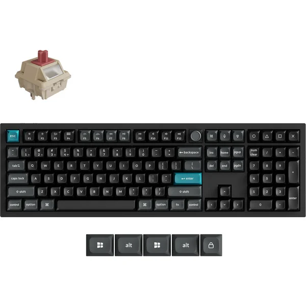 Keychron Q6 Ultra 8K Gaming keyboard Black Ultra Wireless German (DE)