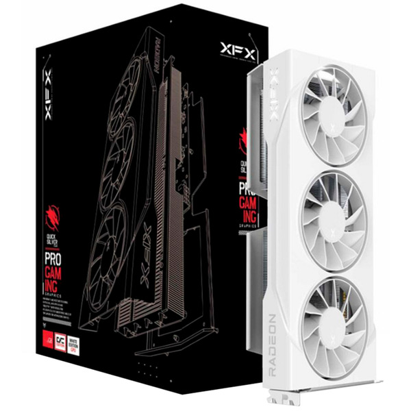XFX Swift Radeon RX 9060 XT OC Triple Fan Graphics Card 16 GB White