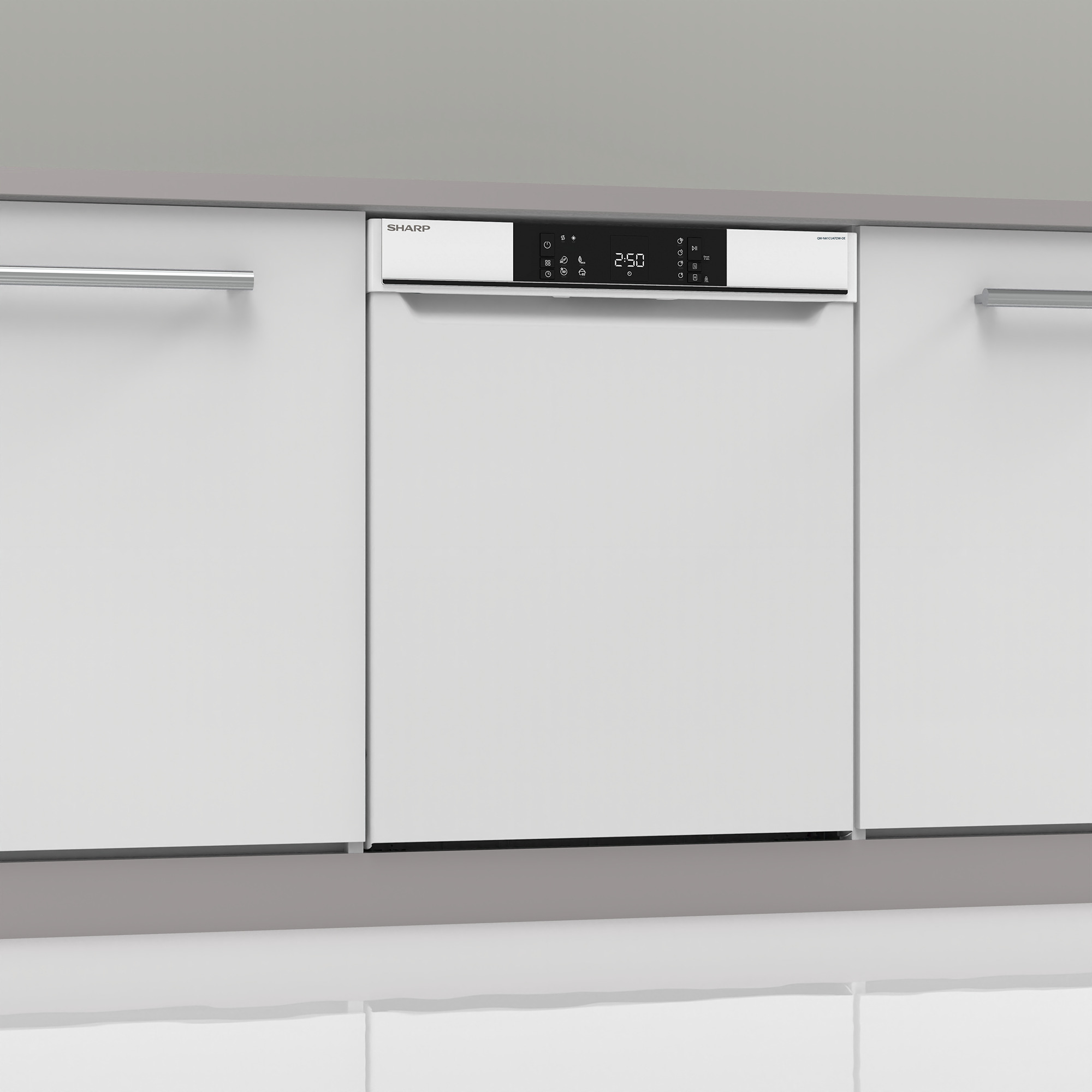 SHARP QW-NA1CU47DW-DE Built-under dishwasher, 13 Place Settings