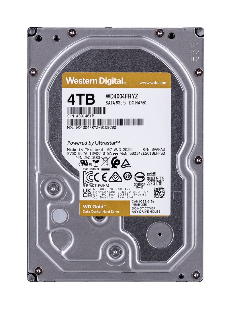 WD Gold 4TB SATA Hard Drive