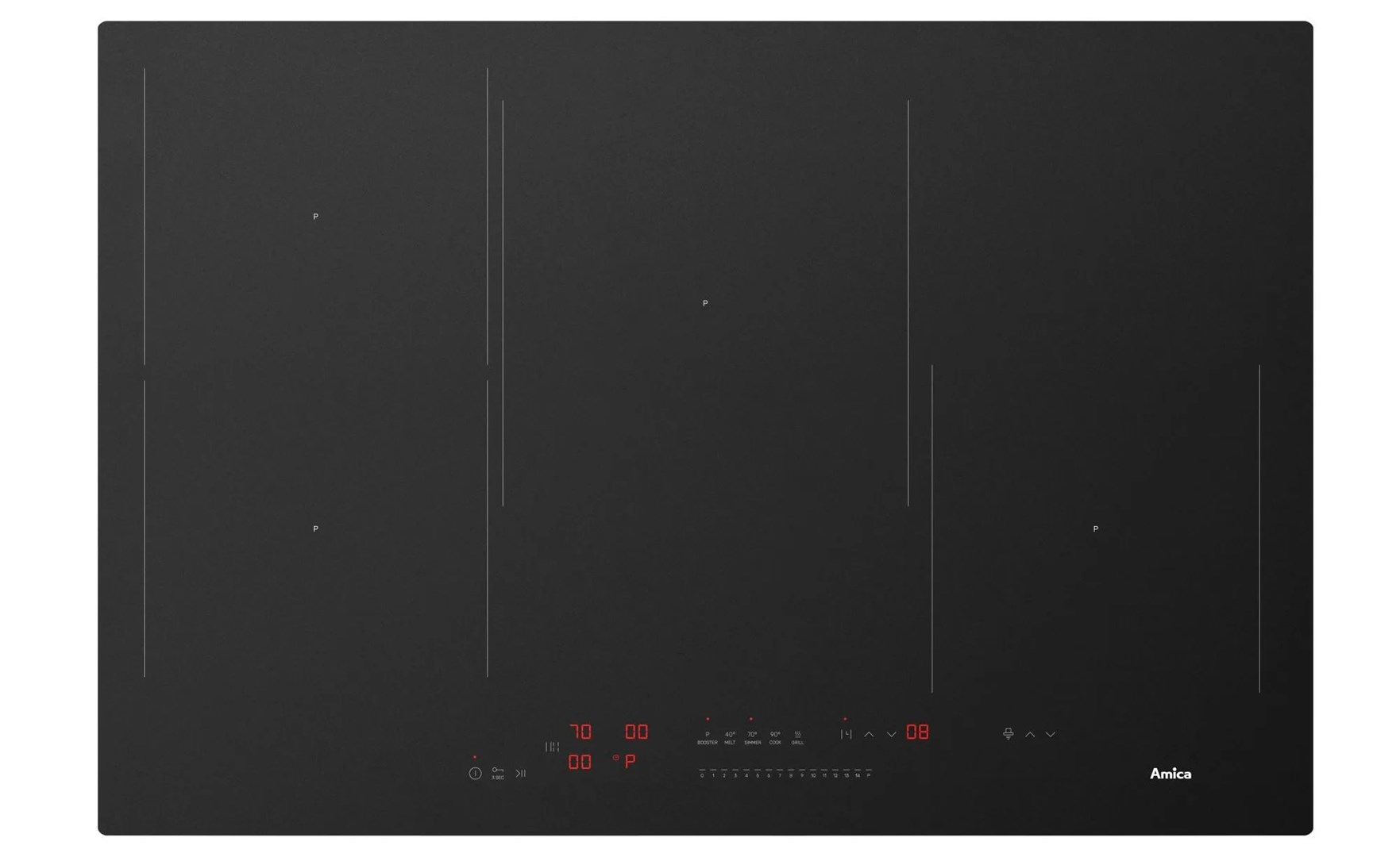 Amica PID7541PHTSU 3.0 HC BL MATT 78 cm induction hob
