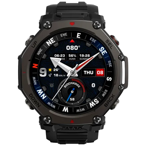 Amazfit T-Rex 3 Pro 48mm Black (Black Silicone Strap)