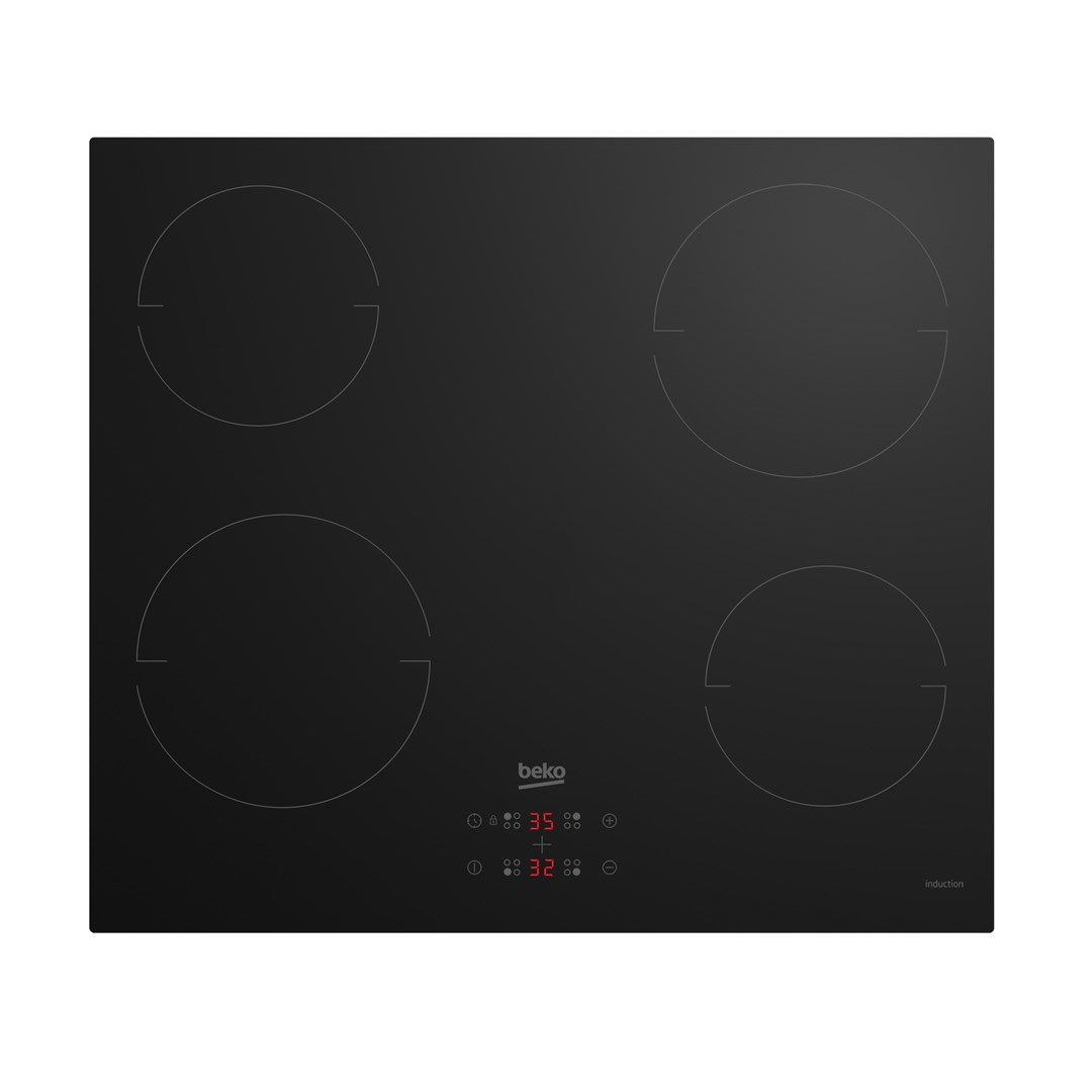 Beko HII64401MT Built-in Induction Hob, 4 Zones, Black