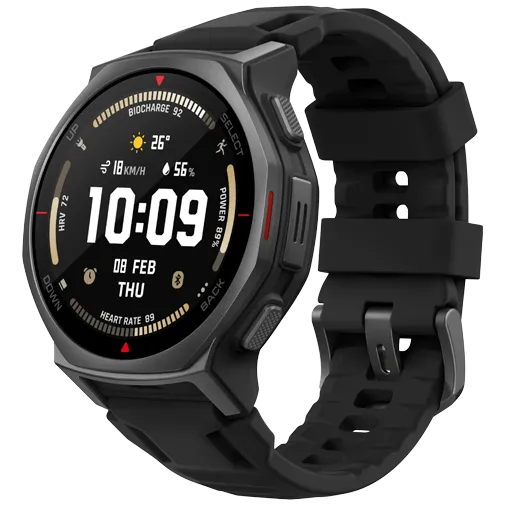 Amazfit T-Rex 3 Pro 44mm Black (Black Silicone Strap)